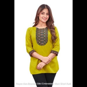 Rayon Stkri Embroidery Short Kurti